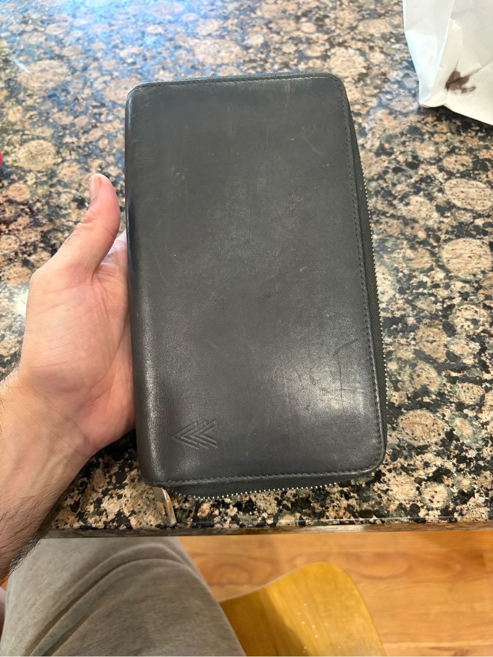 Louis Vuitton Zippy Organizer Smooth Black 2016 unisex